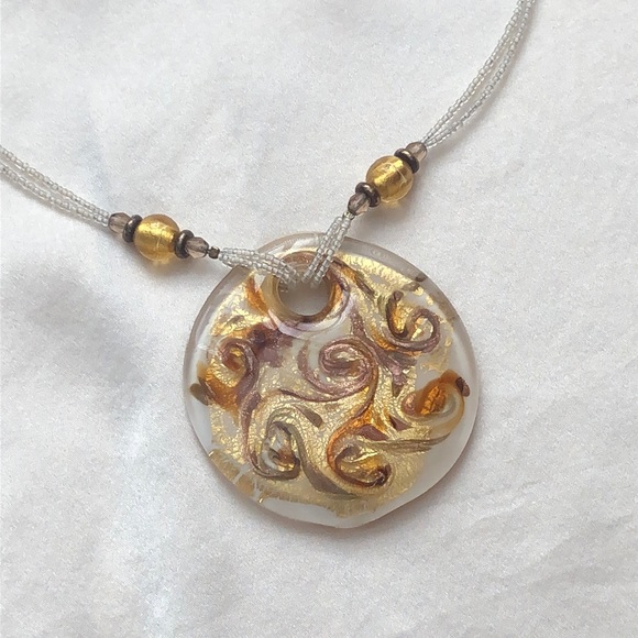 NEW Venice Style Venetian glass necklace - Picture 2 of 7